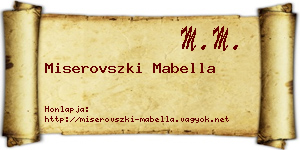Miserovszki Mabella névjegykártya